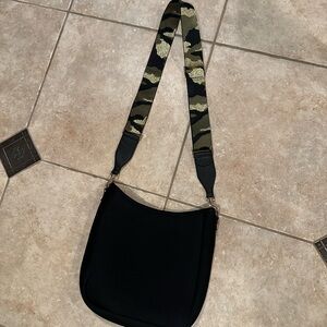Black Bag with Camouflage Strap